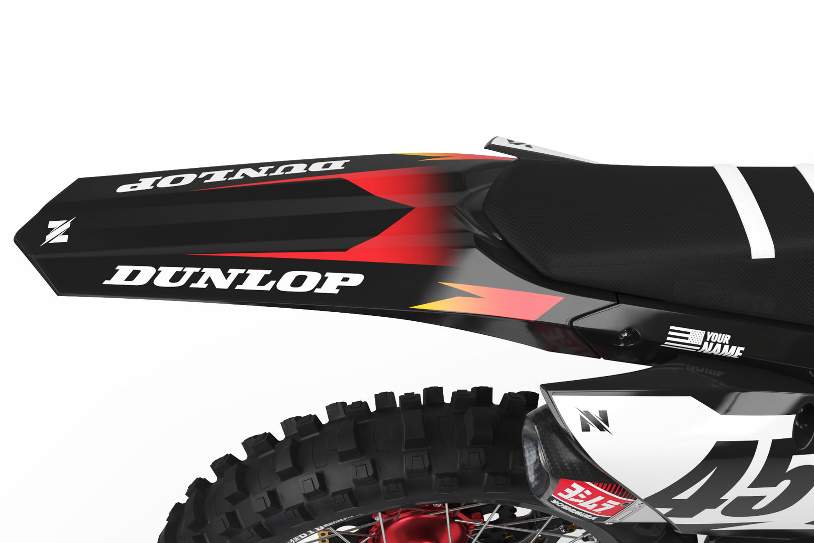 ATTACK Graphic Kit for HONDA - RED / BLACK / FADE