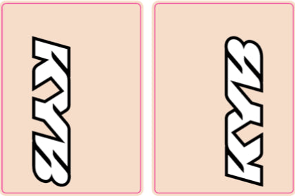 KYB Fork Tube Decals | Clear