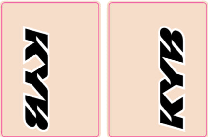 KYB Fork Tube Decals | Clear