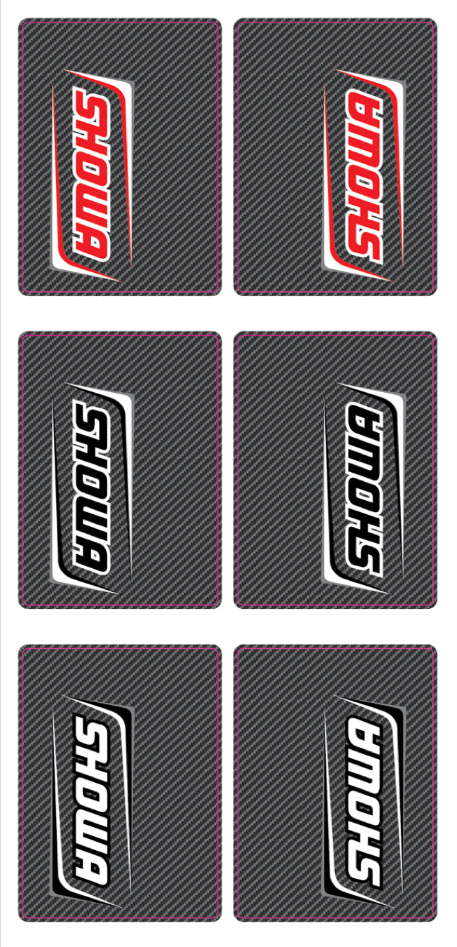 SHOWA Fork Tube Decals | Carbon Fiber