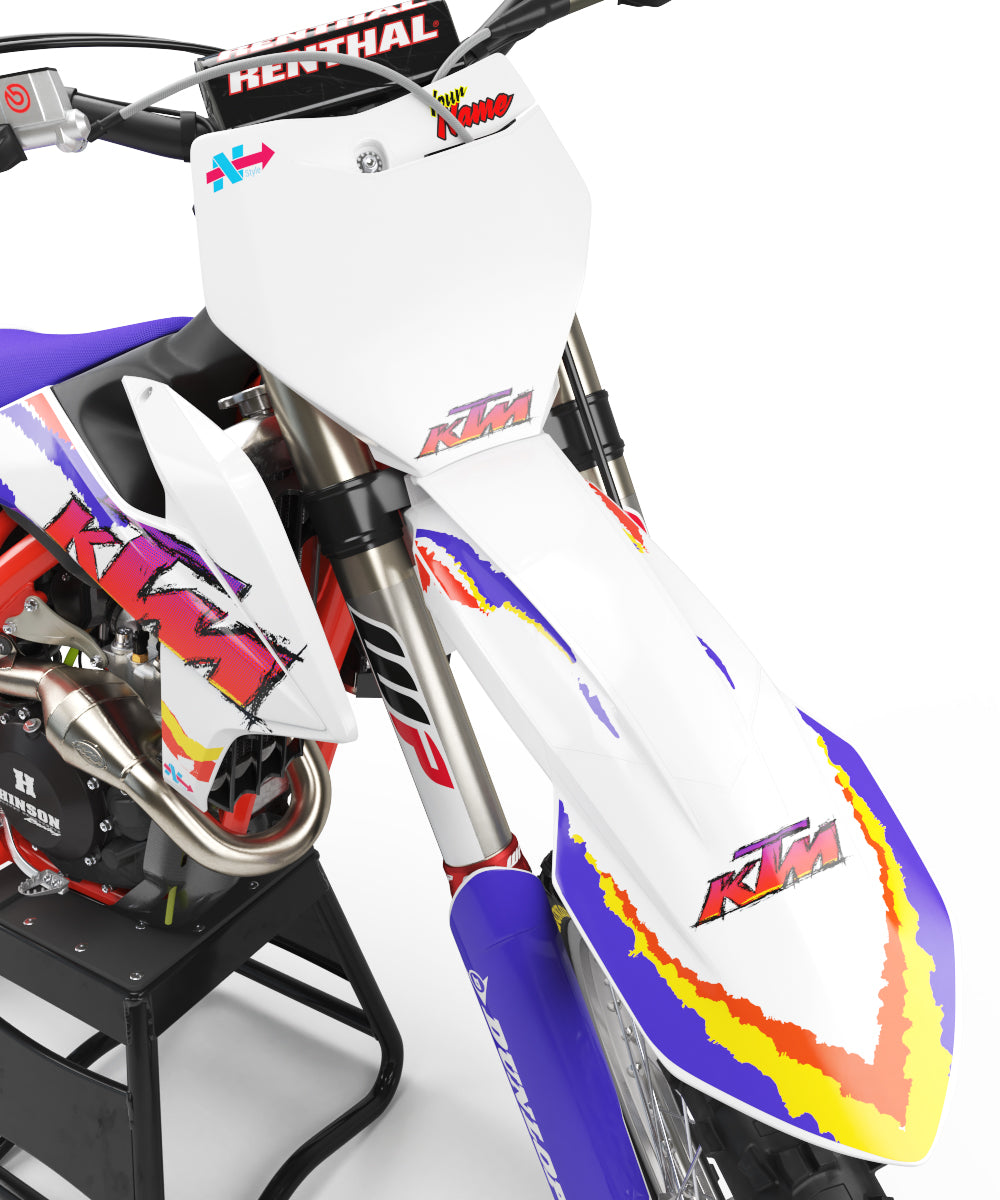 1995 Retro White Graphic Kit KTM
