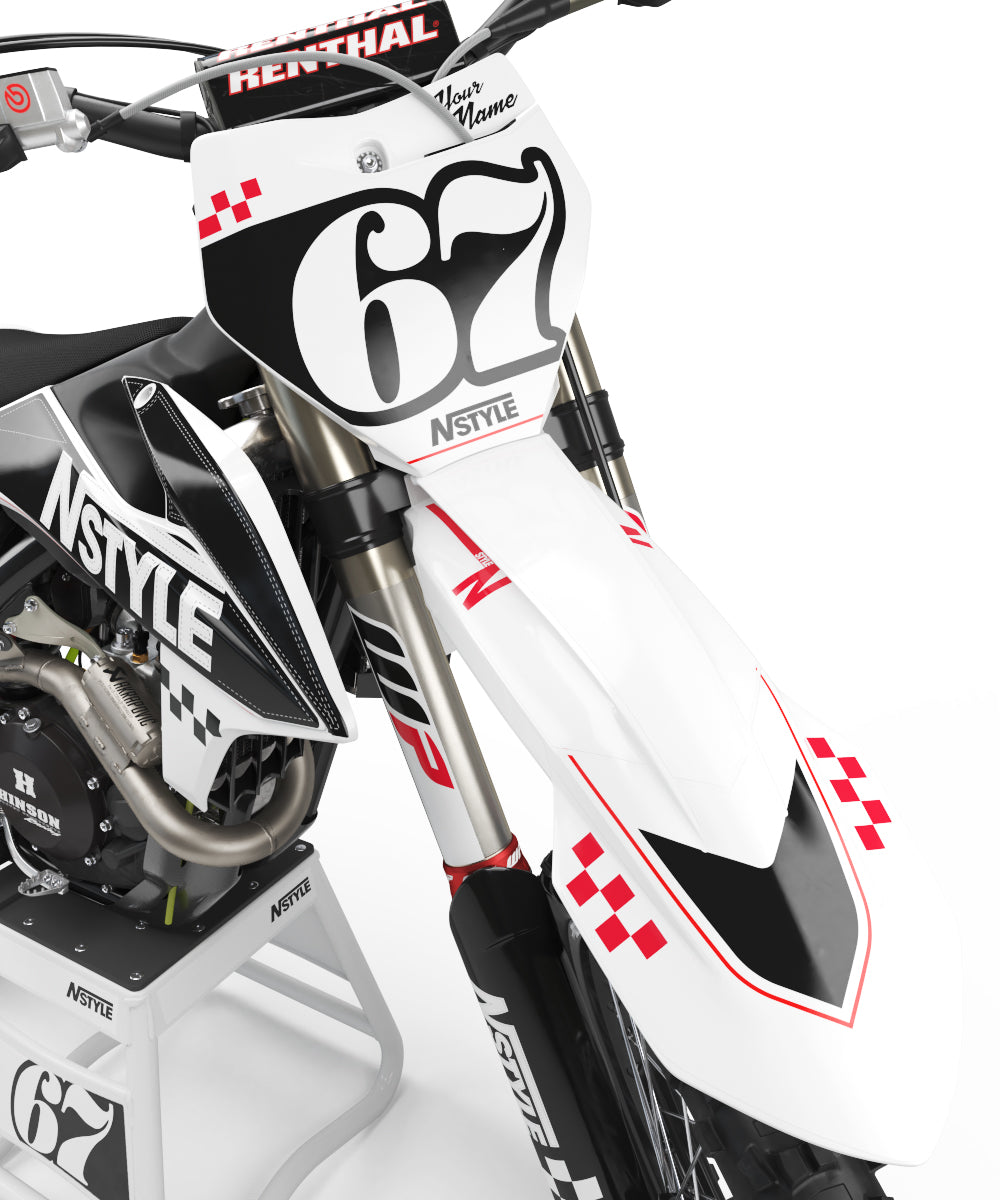 OLD SKOOL White Graphic Kit for KTM