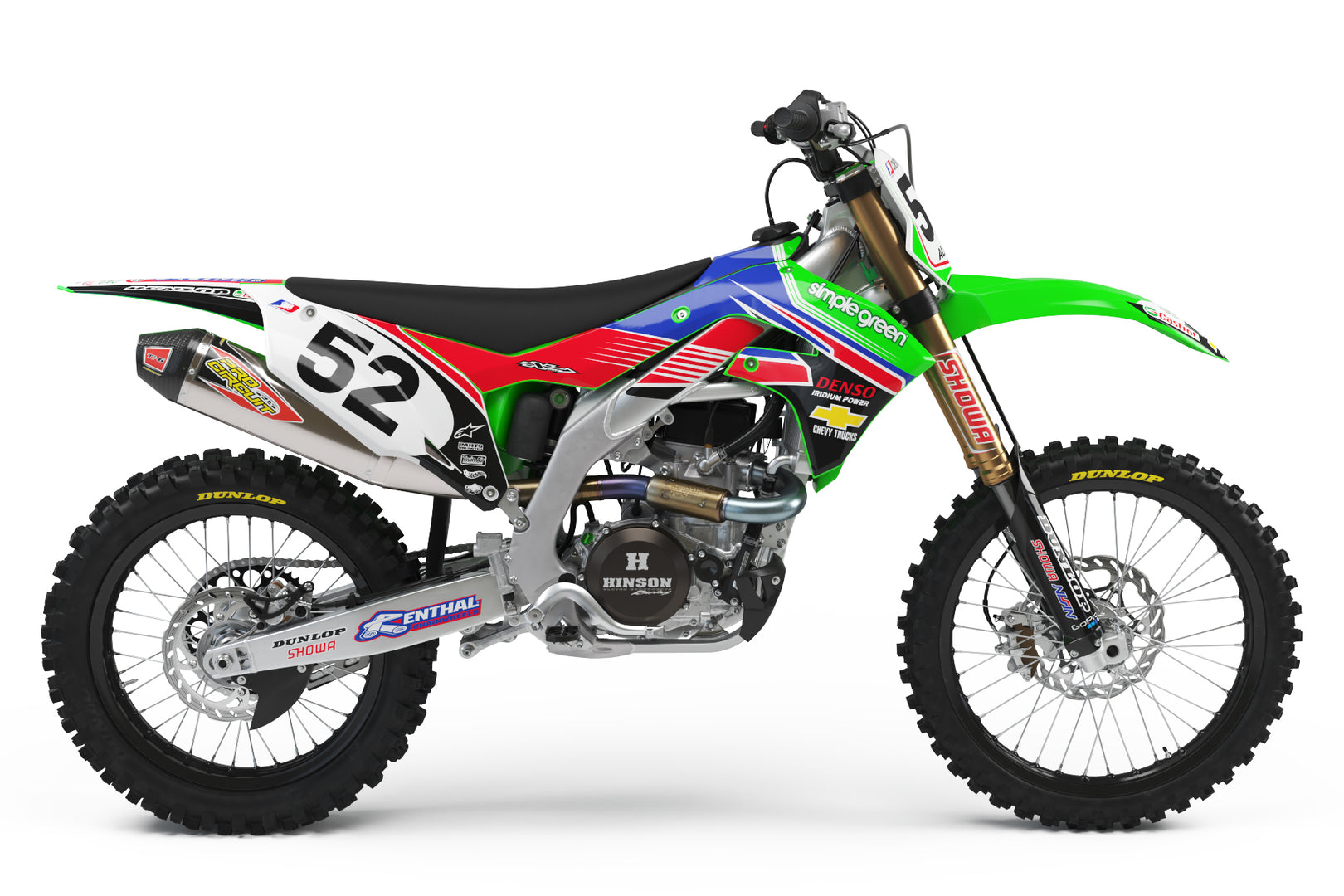 2002 Simple Green Pro Circuit Graphic Kit Kawasaki