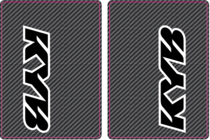 KYB Fork Tube Decals | Carbon Fiber