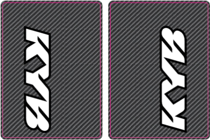 KYB Fork Tube Decals | Carbon Fiber