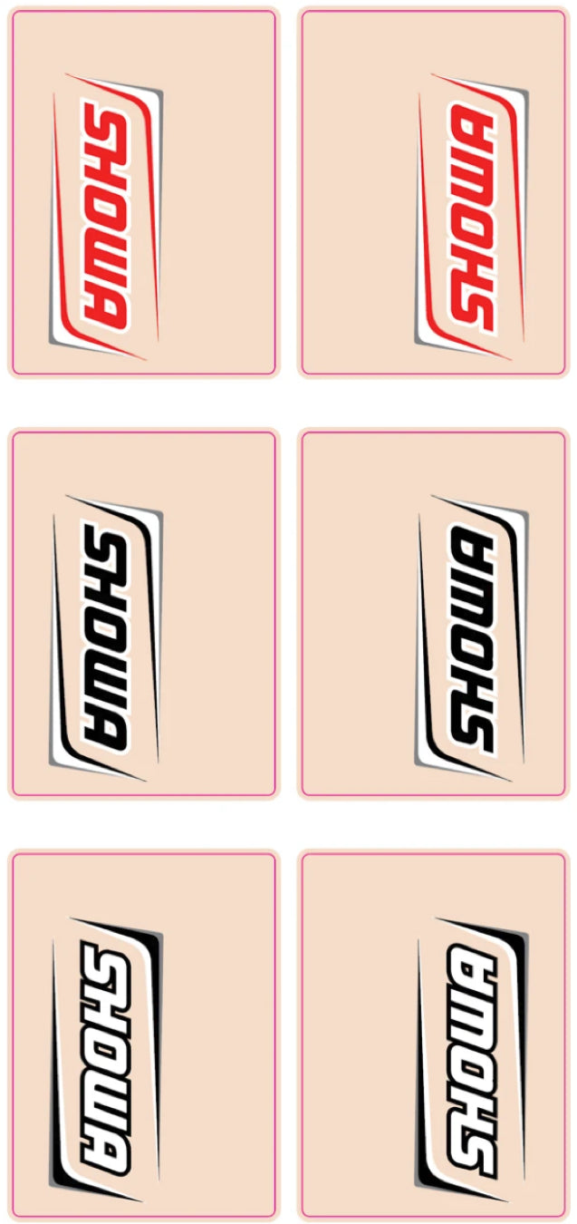SHOWA Fork Tube Decals | Clear