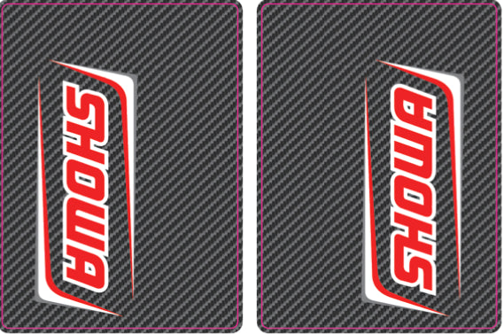 SHOWA Fork Tube Decals | Carbon Fiber