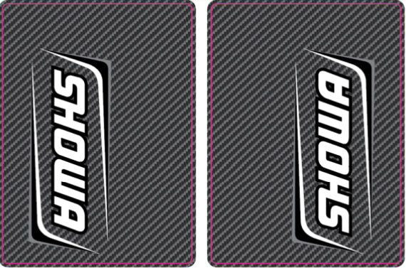 SHOWA Fork Tube Decals | Carbon Fiber