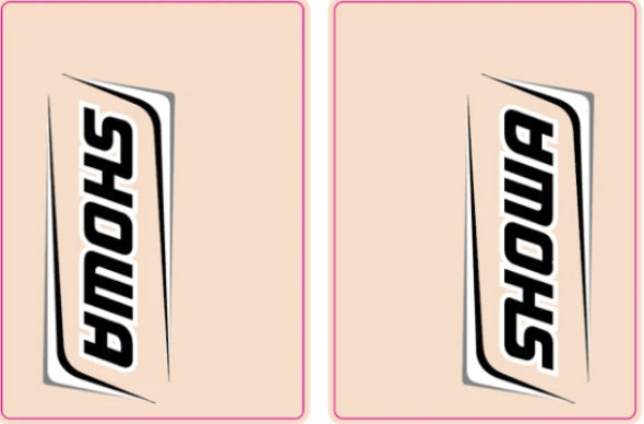 SHOWA Fork Tube Decals | Clear