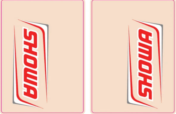 SHOWA Fork Tube Decals | Clear