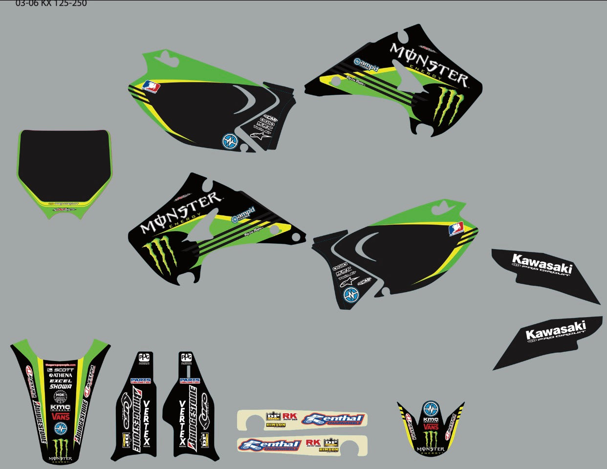 2007 Pro Circuit Kawasaki Graphic Kit