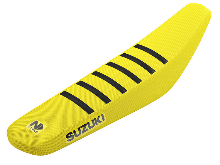 SUZUKI TEAM ISSUE GRIP SEAT YELLOW SIDES/ YELLOW TOP/ 6 BLACK RIBS