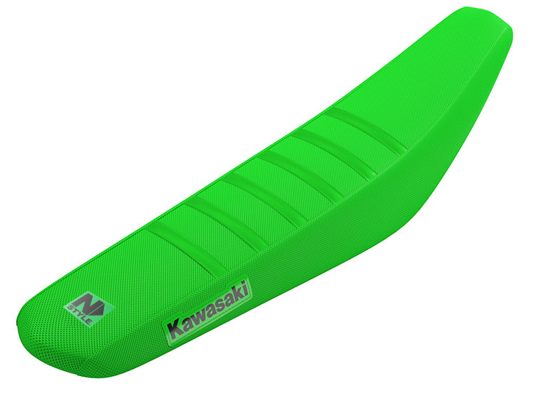 PRO CIRCUIT KAWASAKI GRIP SEAT GREEN SIDES/ GREEN TOP/ 6 GREEN RIBS RIBS