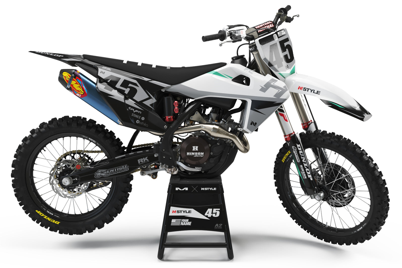 ATTACK Graphic Kit Husqvarna - WHT/GRY