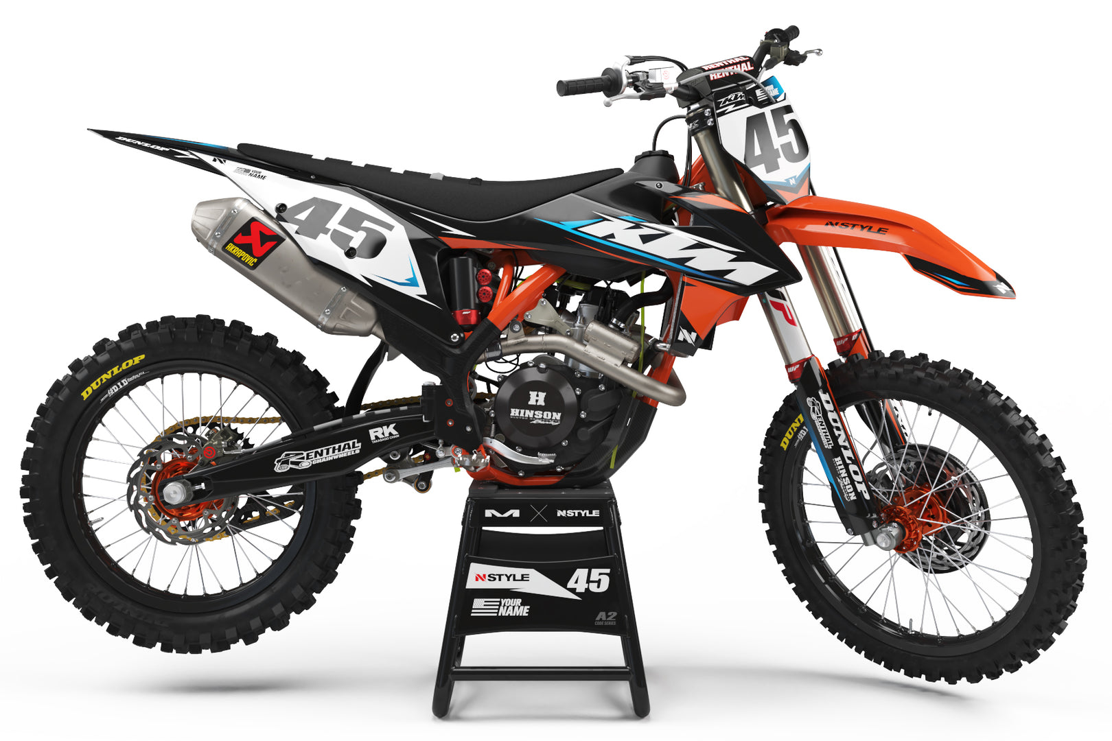 ATTACK Graphic Kit for KTM - BLK/ORG