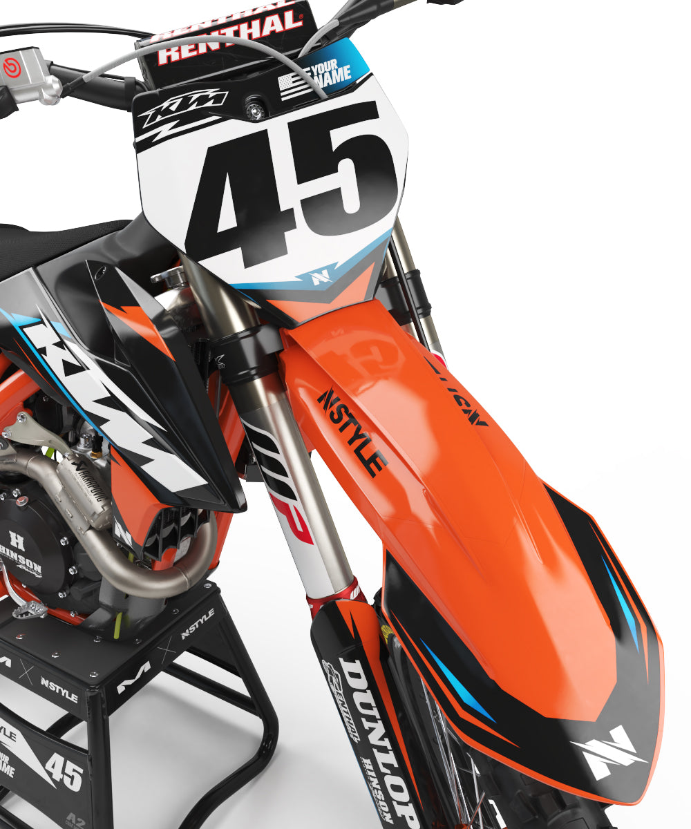 ATTACK Graphic Kit for KTM - BLK/ORG