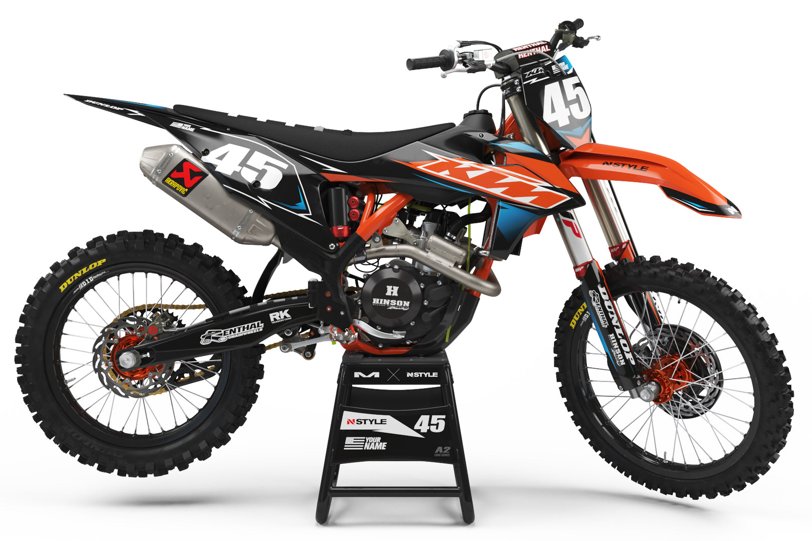 ATTACK Graphic Kit for KTM - ORG/BLK