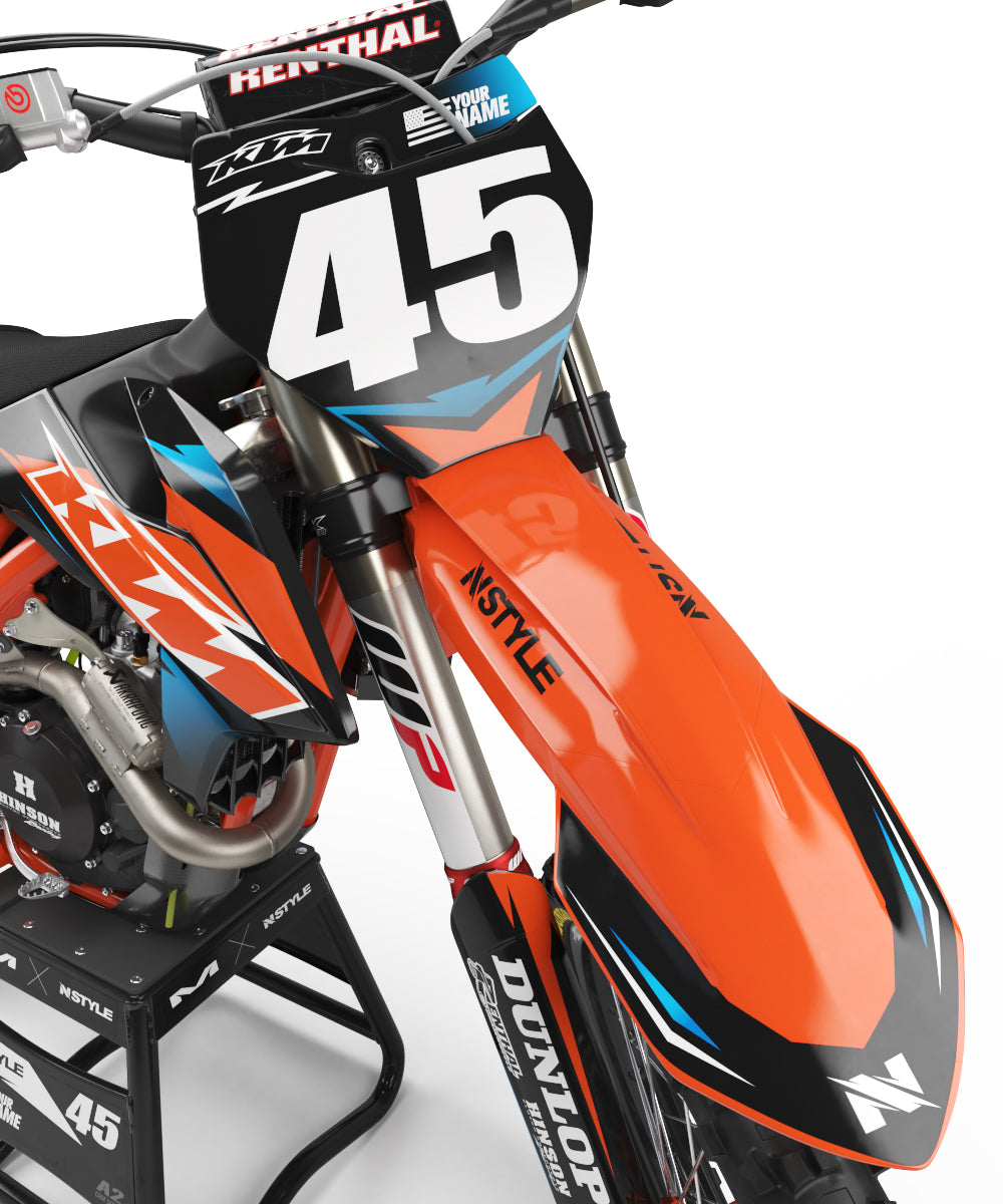 ATTACK Graphic Kit for KTM - ORG/BLK