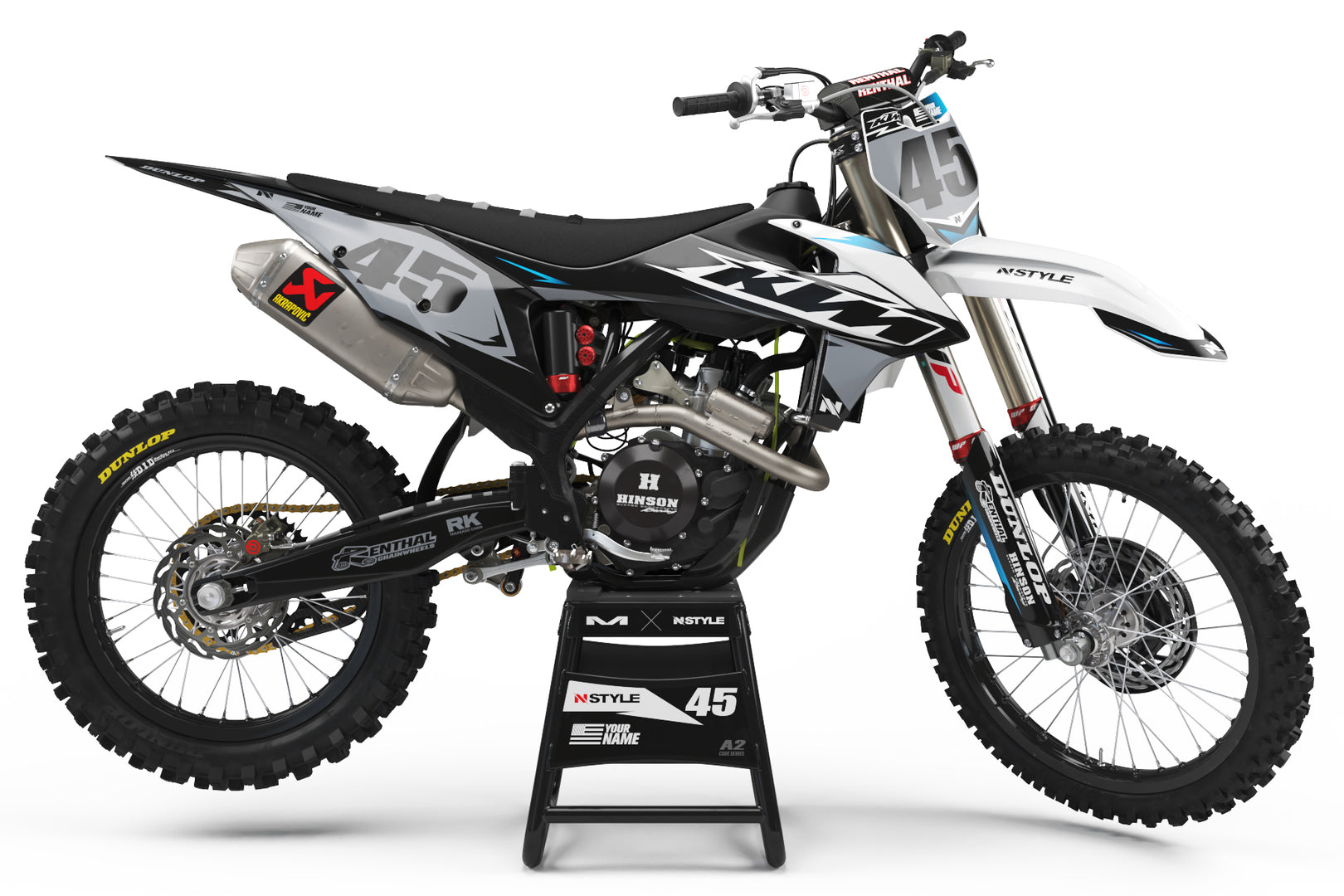 ATTACK Graphic Kit for KTM - WHT/BLK