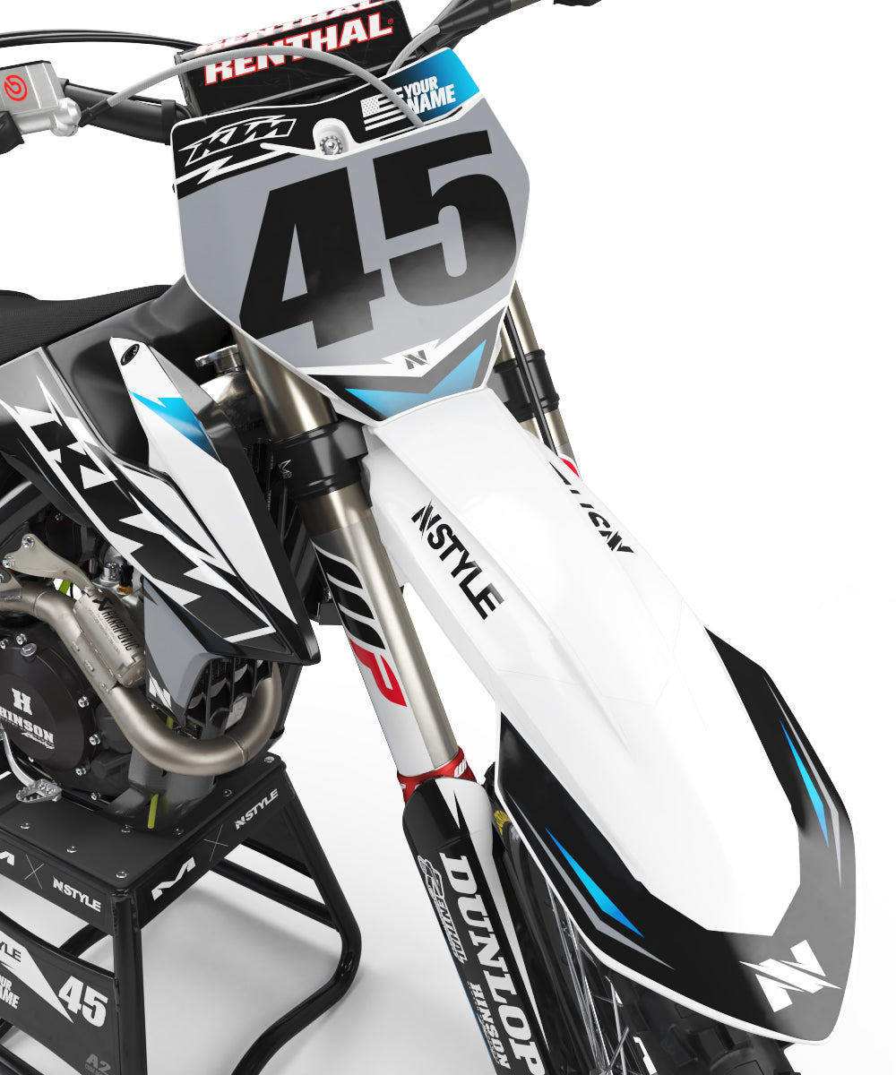 ATTACK Graphic Kit for KTM - WHT/BLK