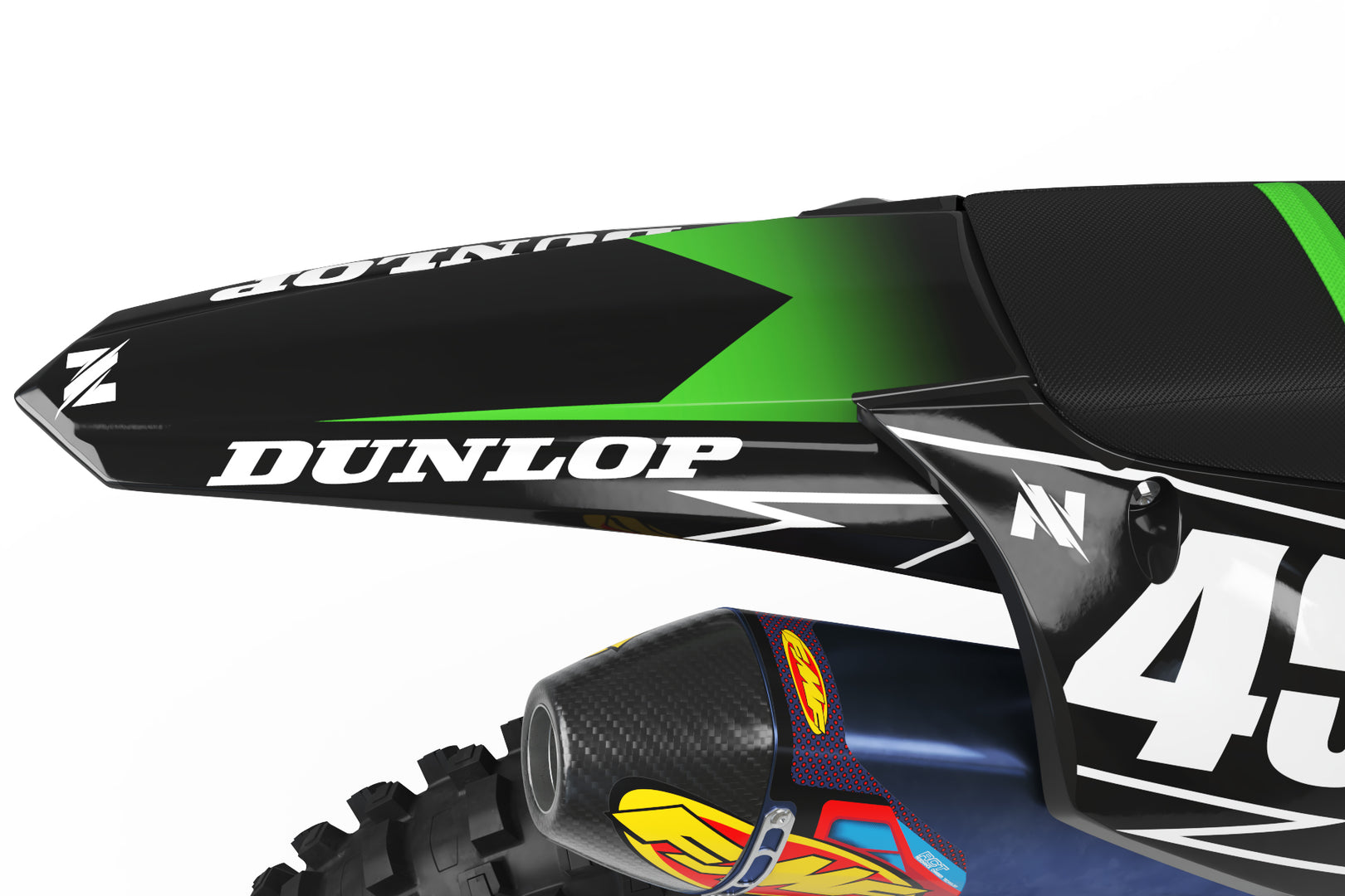 ATTACK Graphic Kit Kawasaki - GRN/BLK