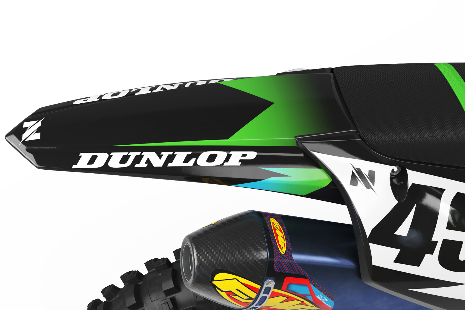 ATTACK Graphic Kit Kawasaki - BLK/GRN