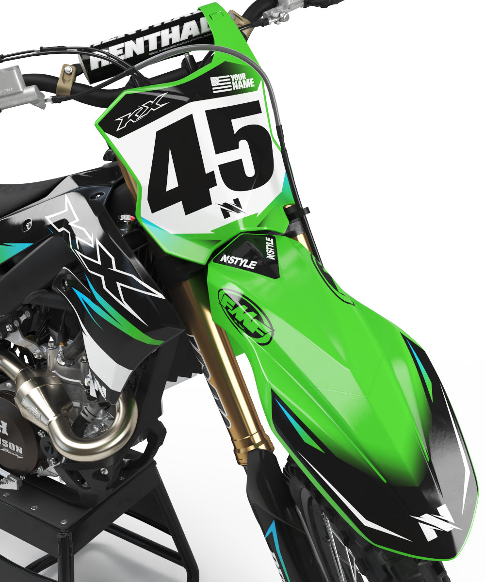 ATTACK Graphic Kit Kawasaki - BLK/GRN