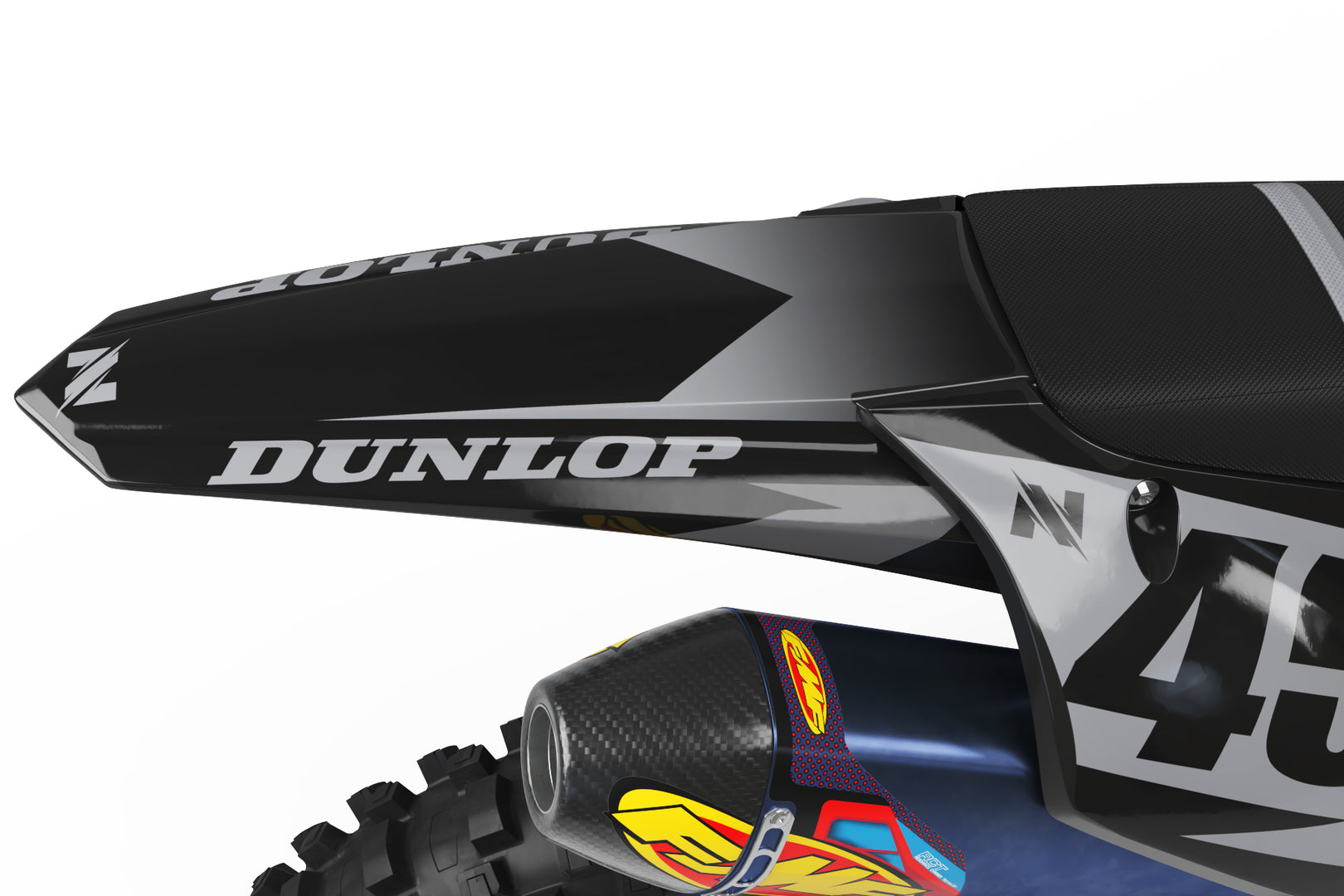 ATTACK Graphic Kit Kawasaki - WHT/BLK