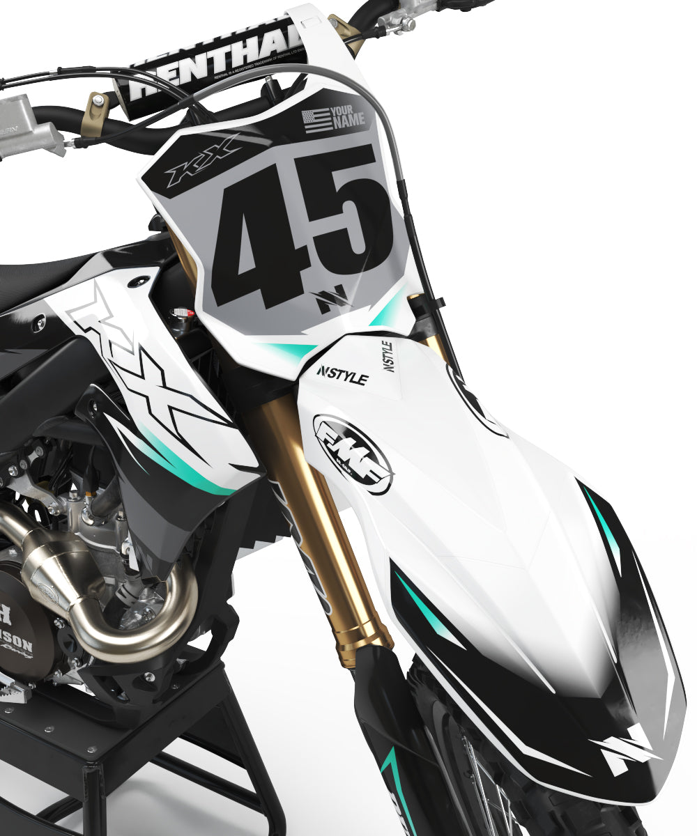 ATTACK Graphic Kit Kawasaki - WHT/BLK