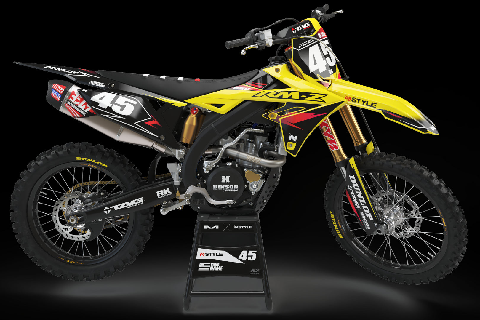 ATTACK Graphic Kit Suzuki - YEL/BLK