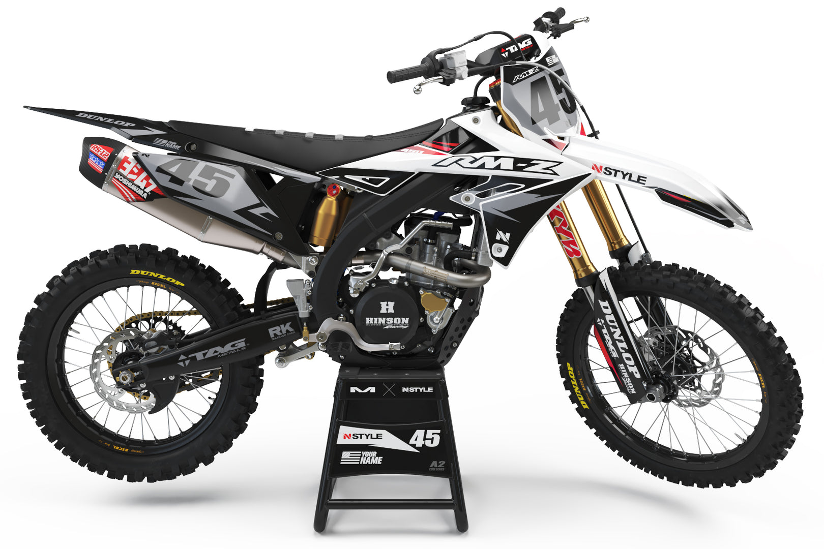 ATTACK Graphic Kit Suzuki - WHT/BLK